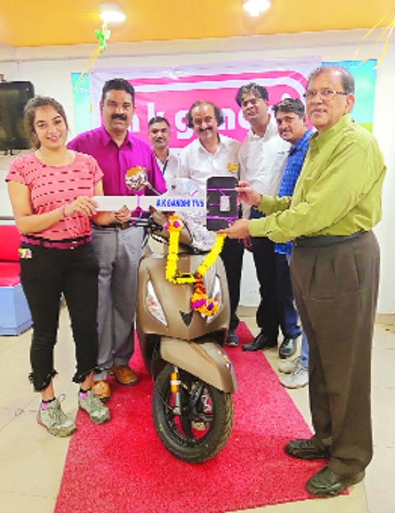 A K Gandhi TVS Declares Lucky Draw Winner The Hitavada