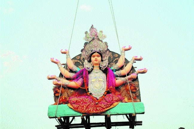 Immersion of Durga idols_