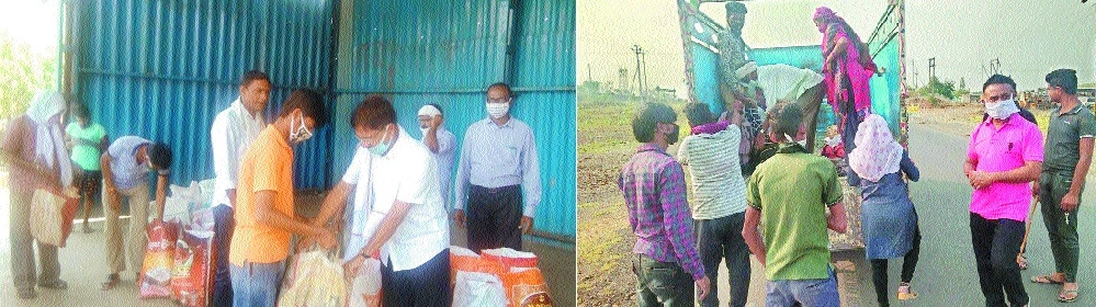 Dinesh Bang donating food