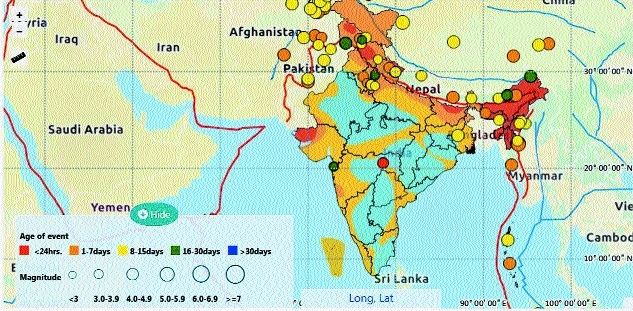3poit 0 magnitude tremors