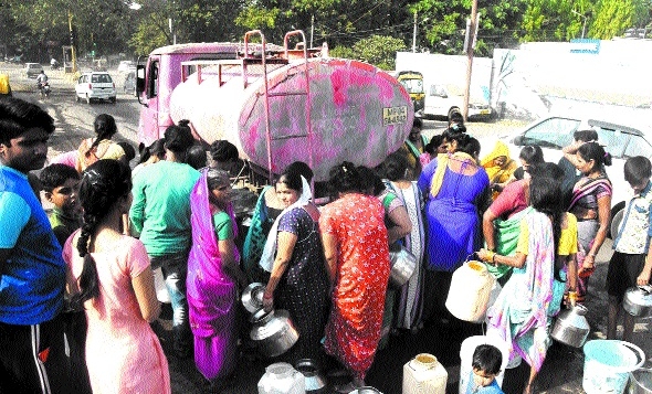 Locals rush  water supply