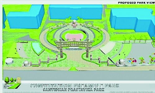 Country’s first Samvidhan Park awaits completion