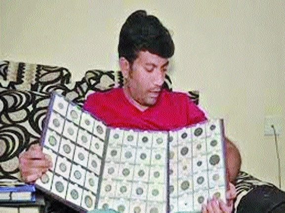 Giridhar with his collection
