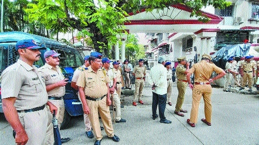Police personnel outside 