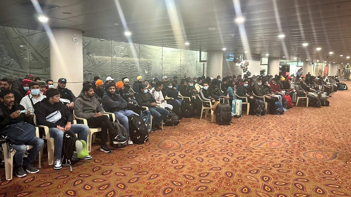 Passengers of a charter plane