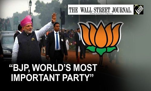 BJP is world’s most important party: Wall Street Journal