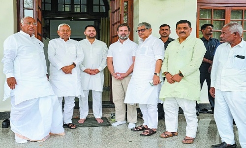 Nitish, Tejashwi meet Rahul