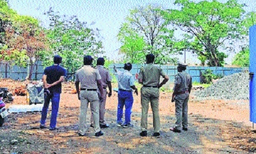 tree felling site at Ajni Railway Colony