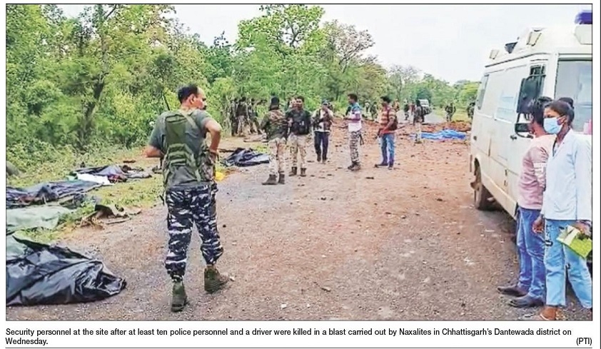 10 police personnel killed