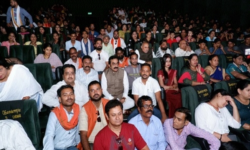 MP Rakesh Singh, senior party leaders, workers watch movie 'The Kerala Story' - Vimarsana News