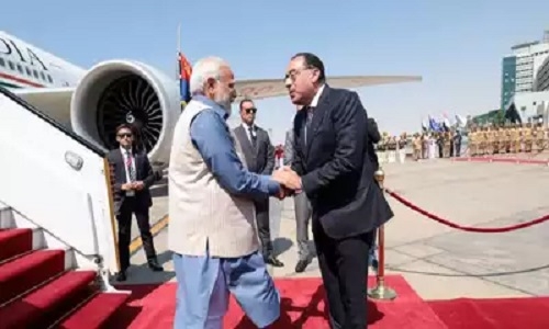 PM Modi arrives in Egypt