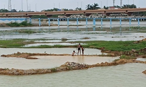 Incomplete construction  work of Thagada Dam 
