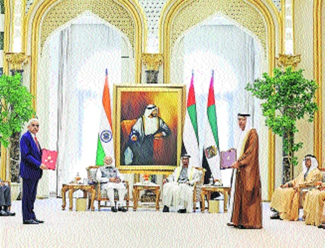Narendra Modi and UAE President Sheikh
