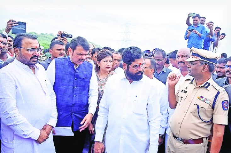 Eknath Shinde along with State Deputy Chief Minister Devendra Fradnavis
