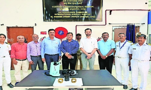 Nagpur Customs seizes gold worth Rs 2 cr at airport - Vimarsana News