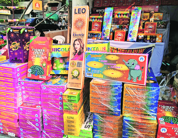 Green firecrackers take centre stage