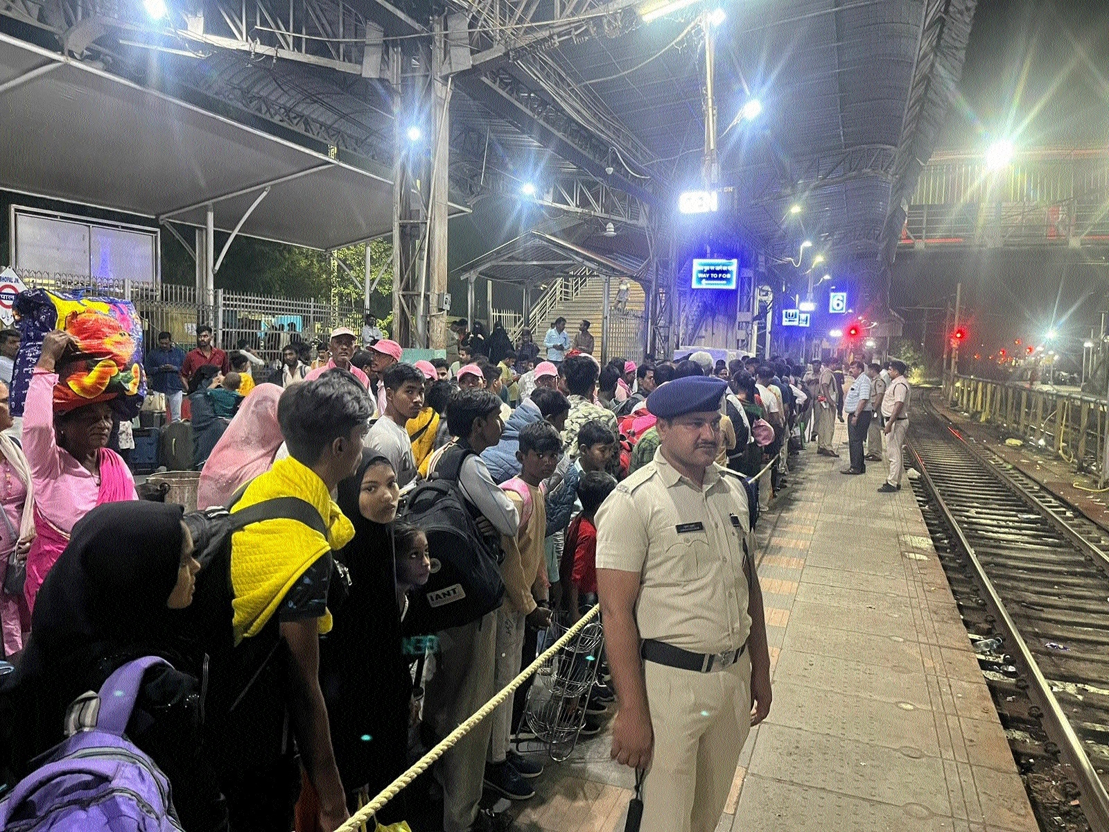 Security personnel deployed at railway platform 