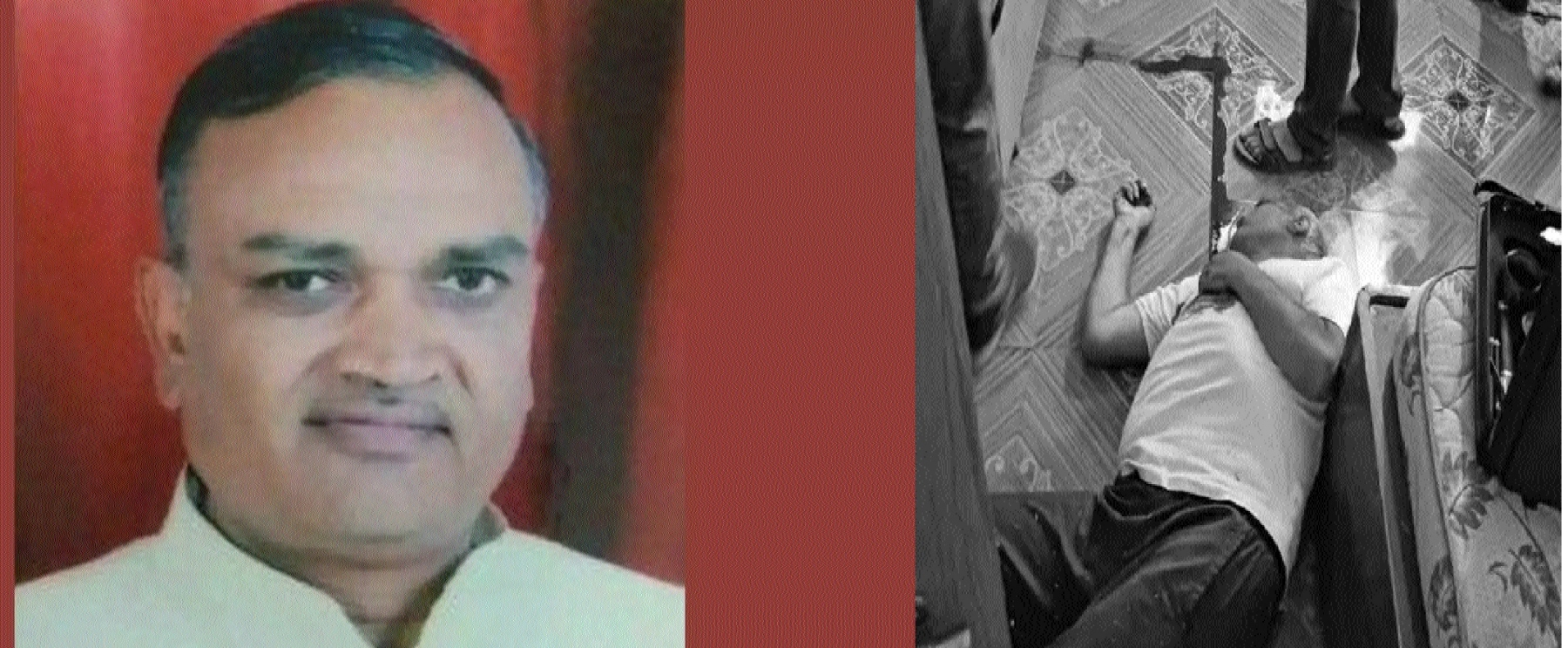 The body of BJP leader Kanhai Ram Raghuvanshi