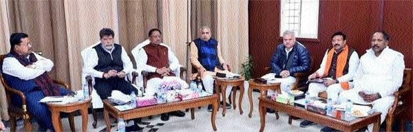 Chief Minister Vishu Deo Sai and top leadership from State