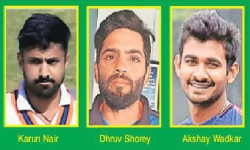 Nair, Shorey, Wadkar give Vidarbha big lead - Vimarsana News