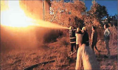 Fire at furniture unit in Besa