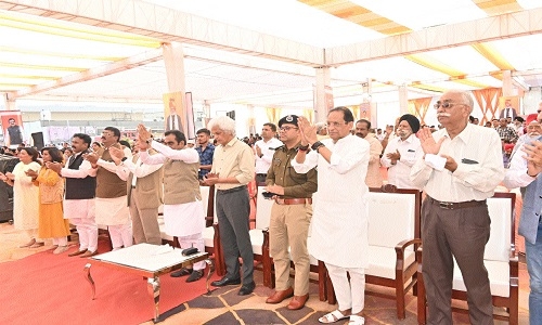 Rakesh Singh performs bhoomipujan of 40 projects worth Rs 162.30 crore - Vimarsana News