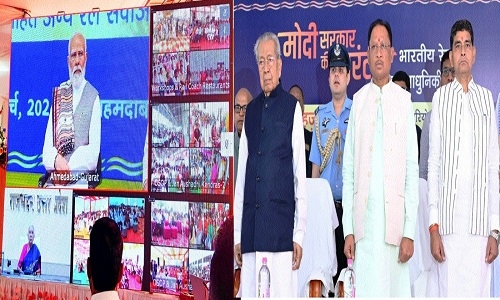PM opens, lays stone for Rly projects