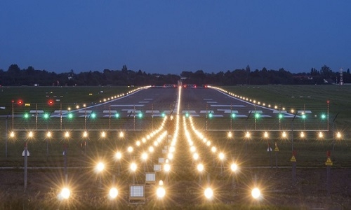 Lights along runway malfunction