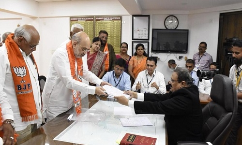 Amit Shah files nomination 