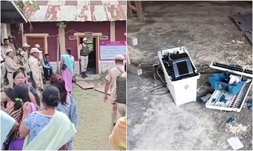 Incidents of gun fires, EVM damage, booth capturing in Manipur - Vimarsana News