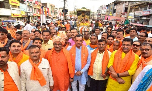 Brahmin Ekta Manch members take out grand procession