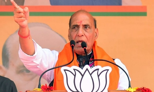 First time hearing about work from jail: Rajnath slams Kejriwal - Vimarsana News