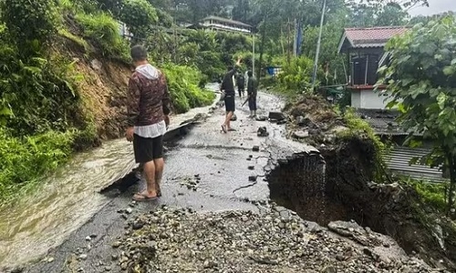 Itanagar triggers landslides
