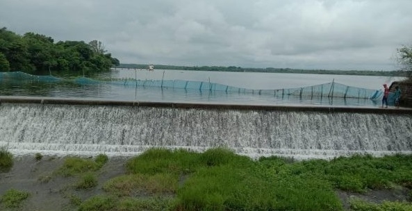 Ambazari lake overflows