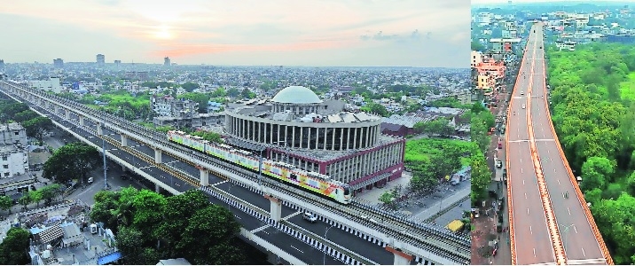 Majestic view of Kamptee Road double decker bridge that 