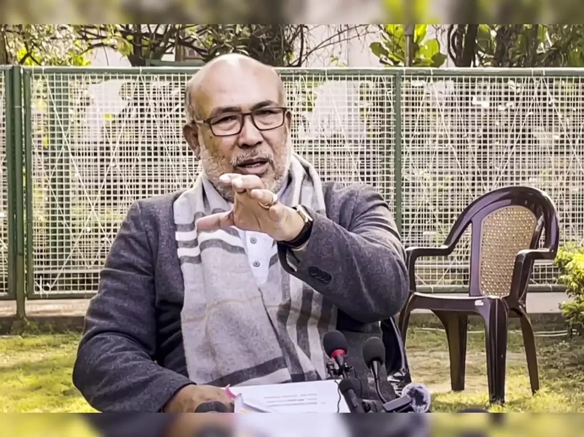 Manipur Chief Minister N Biren Singh addresses 