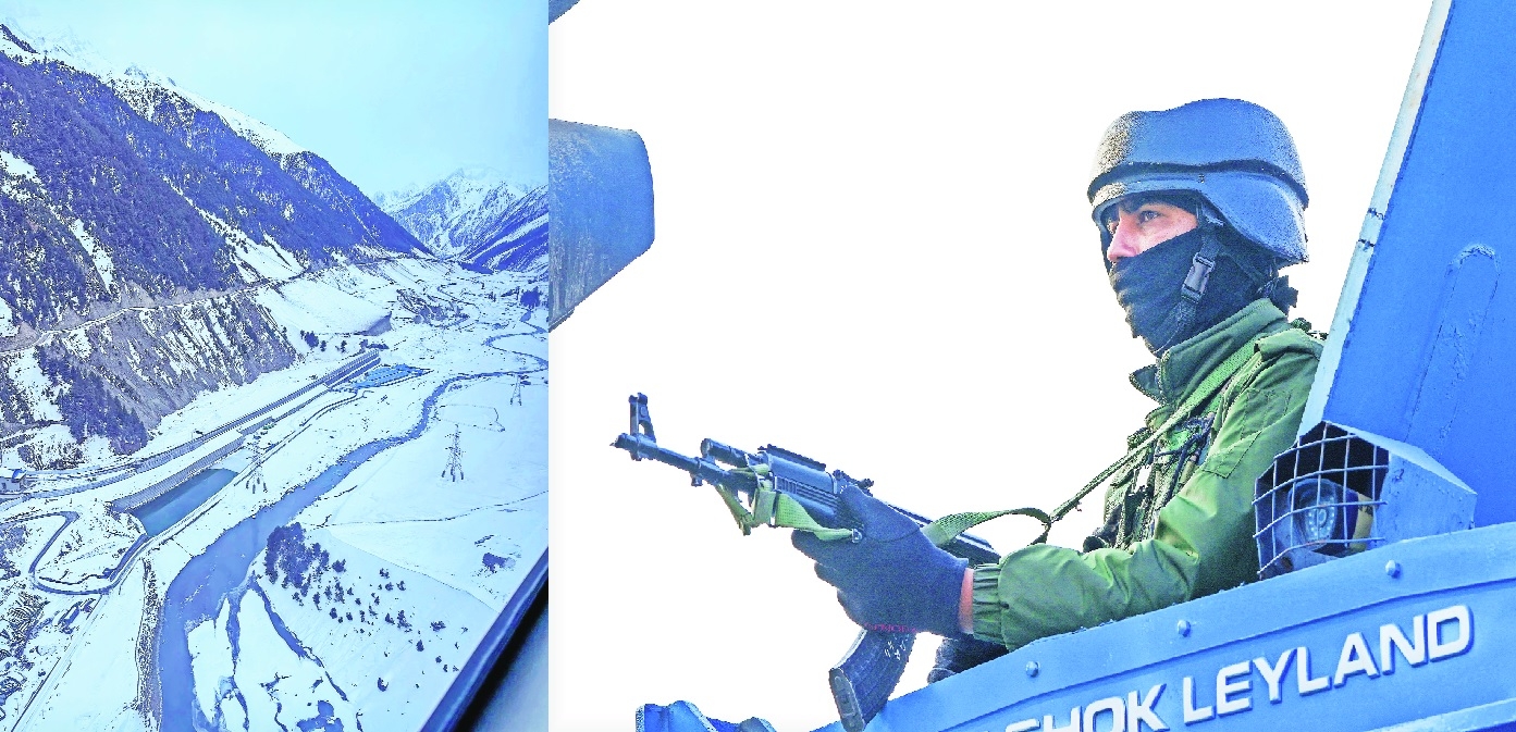 A security personnel keeps vigil ahead of PMs scheduled 