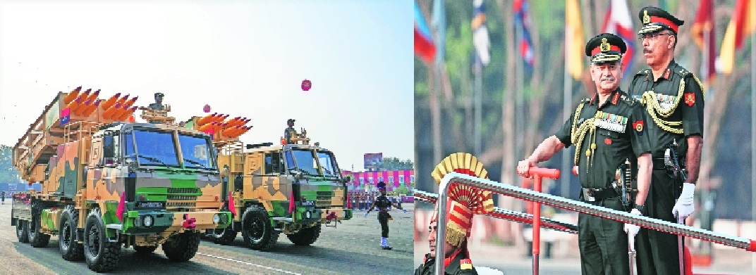 Chief of the Army Staff General Upendra Dwivedi inspects