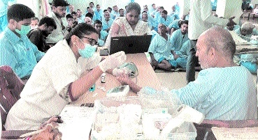 Health camps held at old age
