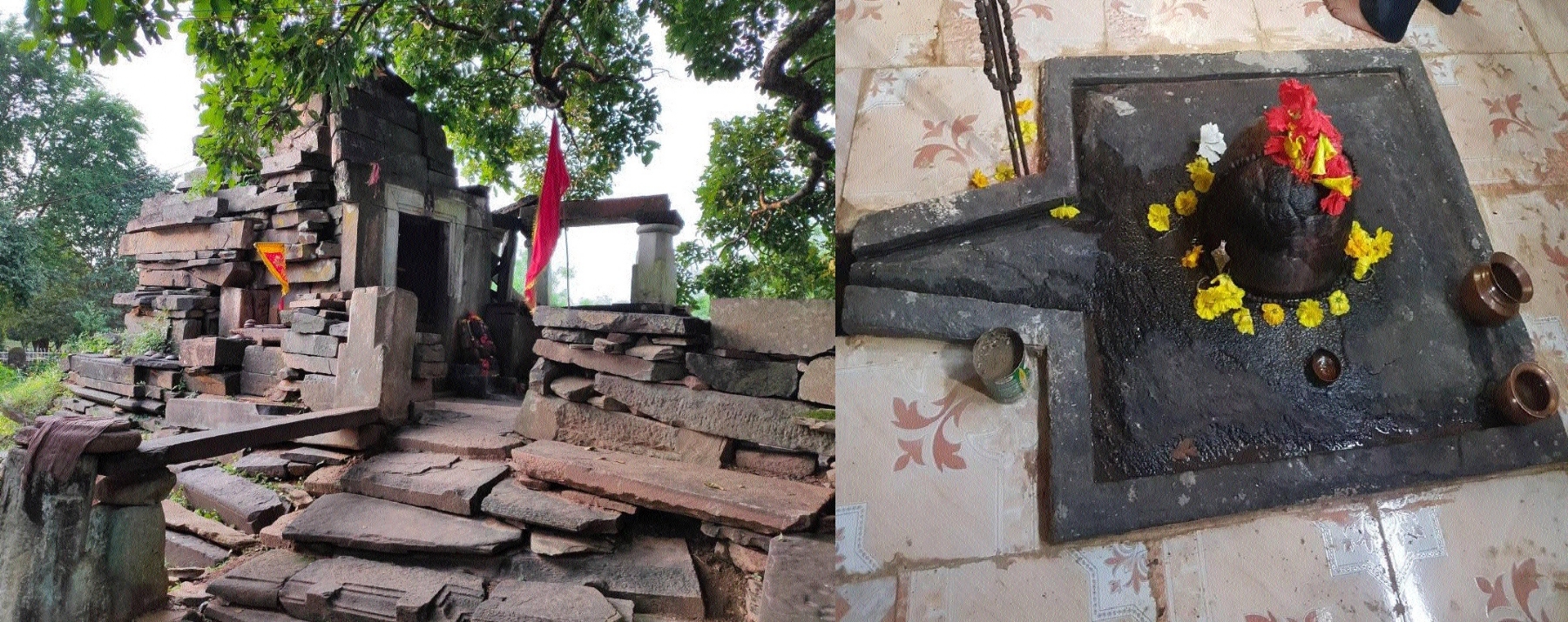 Restored Ancient Shiva Temple and the Shivlinga
