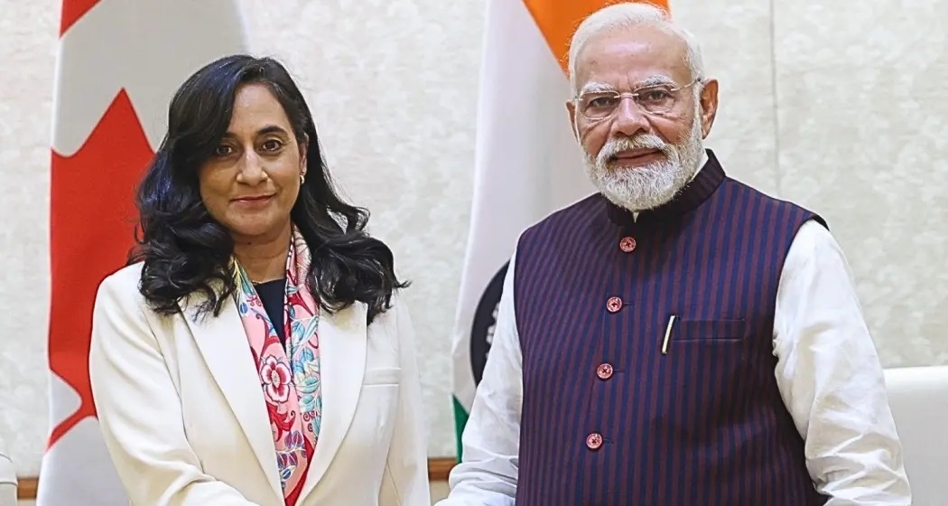 Prime Minister Narendra Modi with Canadas Foreign 