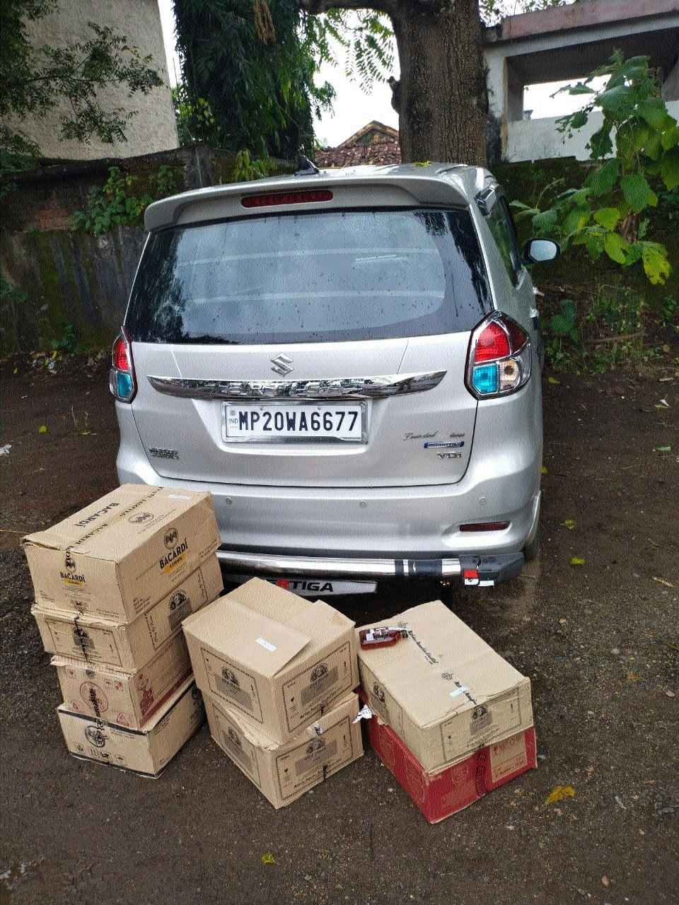 Barela police seized a car and illegal liquor