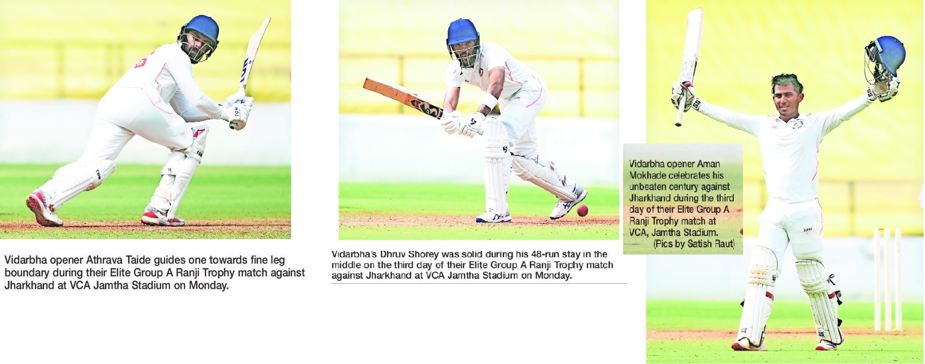 Mokhades 2nd straight ton Vidarbha 