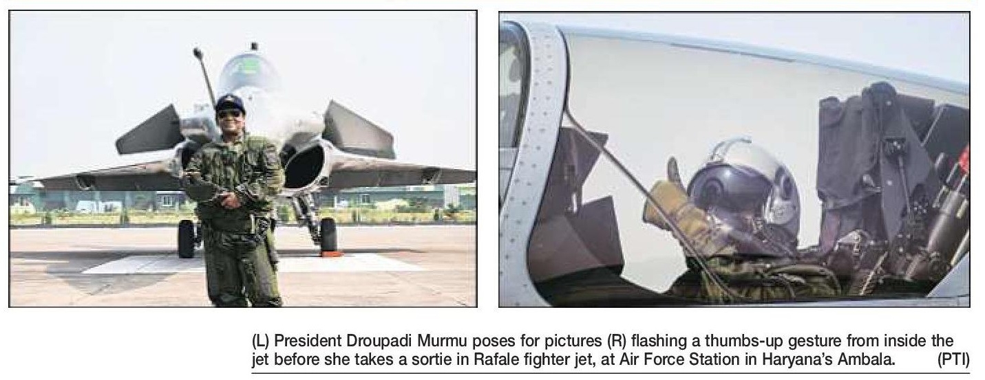 President takes sortie in Rafale  Its an unforgettable experience