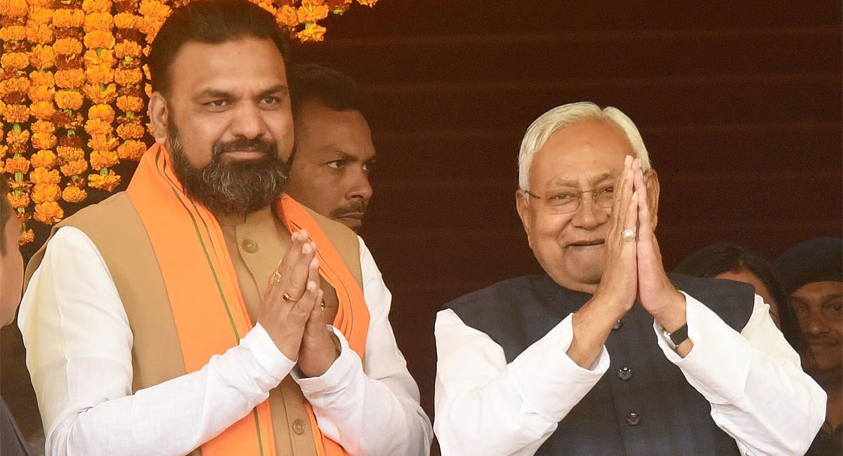 Bihar Chief Minister Nitish Kumar and Deputy CM Samrat Choudhary