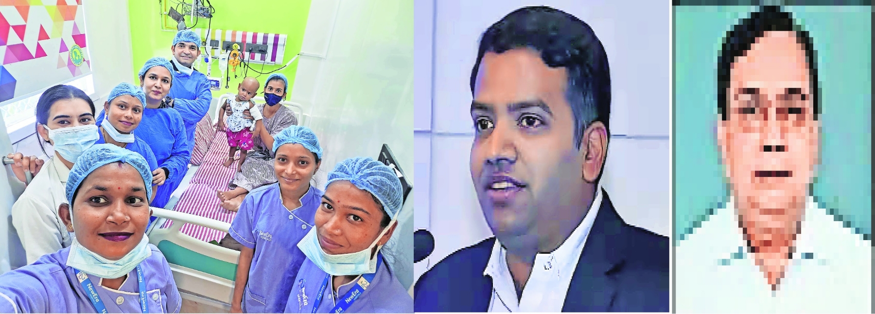  Dr Atish Bakane with the staff and the patient