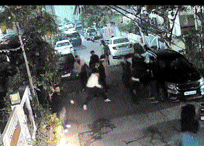 Youths storm residential campus