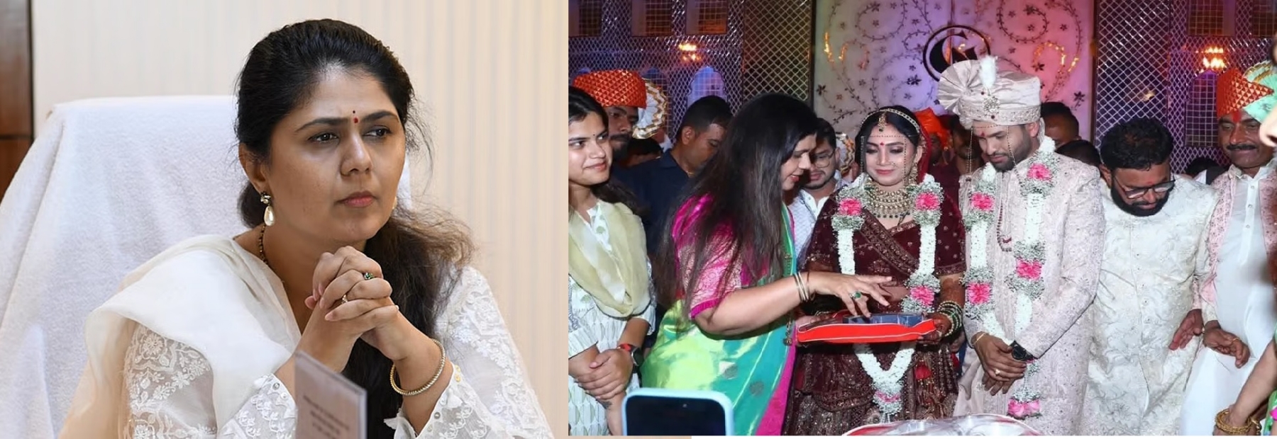 Wife of Mah pankaja mundes pas wife