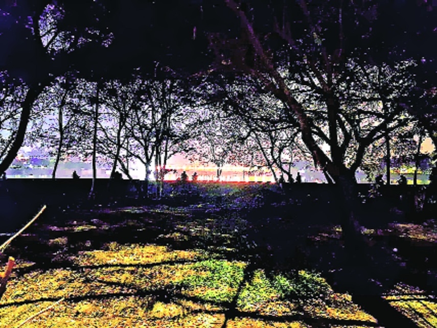 BRIGHT garden  lakefront Sonegaon residents demand immediate action