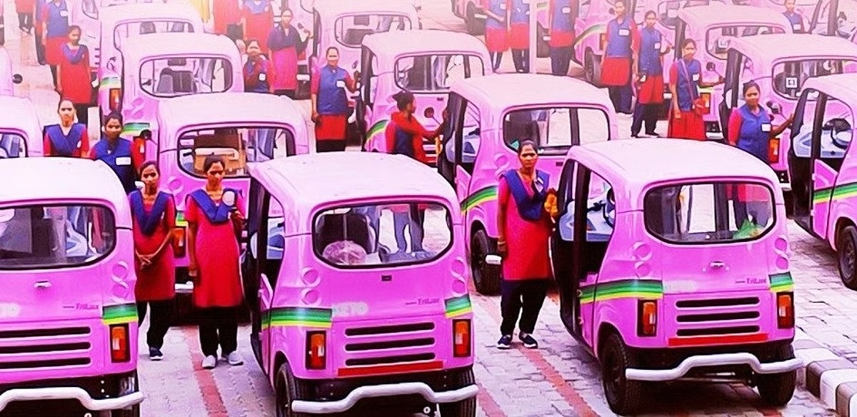Pink e-Rickshaw scheme in slow gear